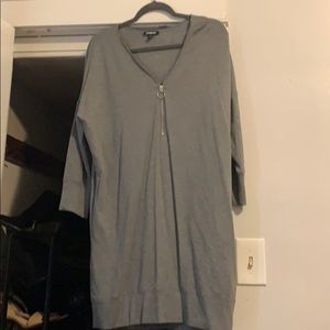 Grey sweatshirt dress